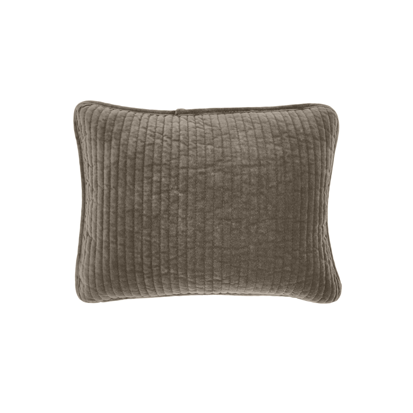 Kobie 16" x 12" Cotton Velvet Throw Pillow, Taupe