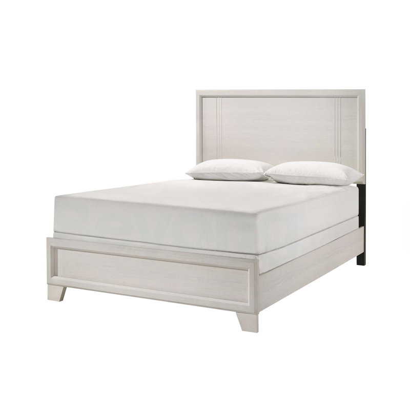 Mobilier de chambre à coucher contemporain en bois à panneau double 1pc