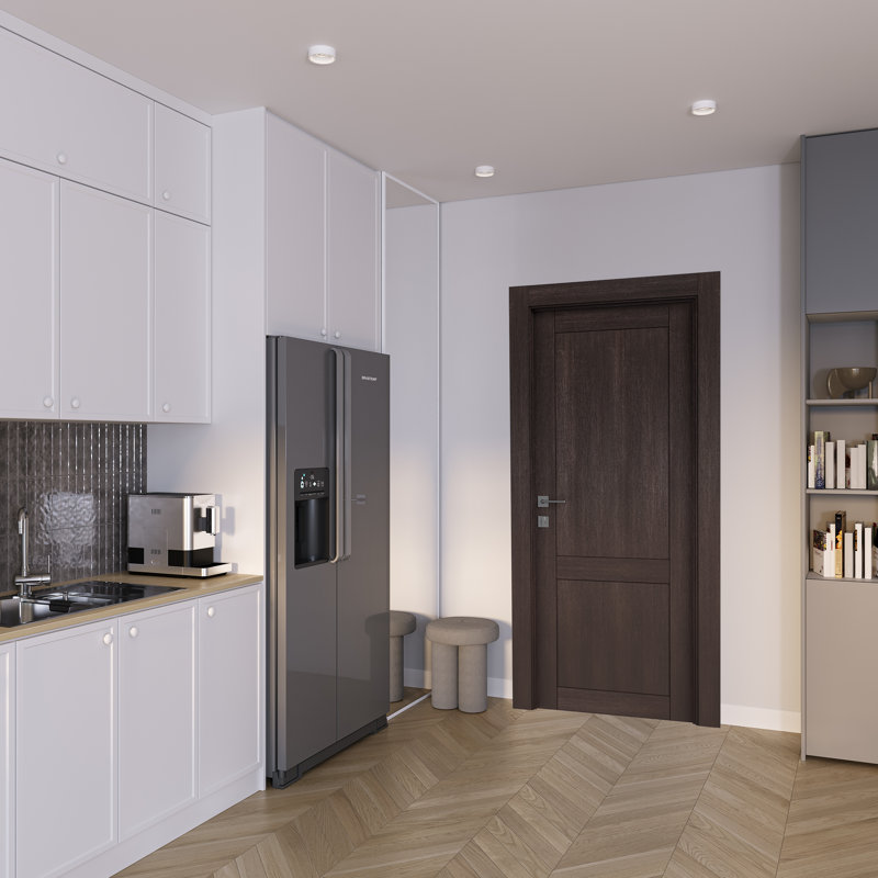 Porte standard à panneaux préfinie, Chêne Veralinga, 27,75 po x 95,24 po