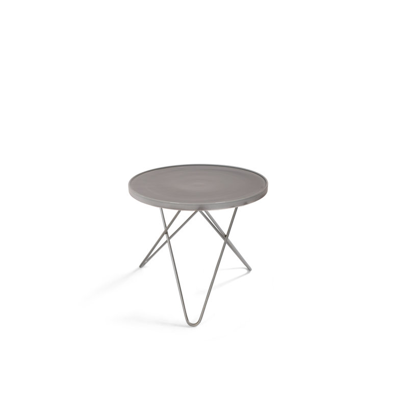 Three Leg Coffee Table, Grey, 37"H x 40"W x 40"D