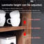 Armoire de rangement autoportante l 63 po avec huche, grand bar à café avec 6 tiroirs, 4 armoires avec tablettes réglables, panneau perforé, prise de courant