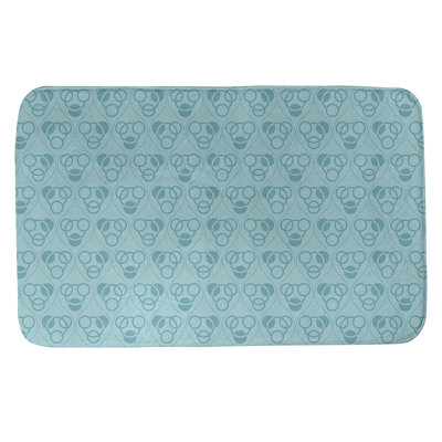Tapis de bain géométrique rectangulaire antidérapant Circles Waves