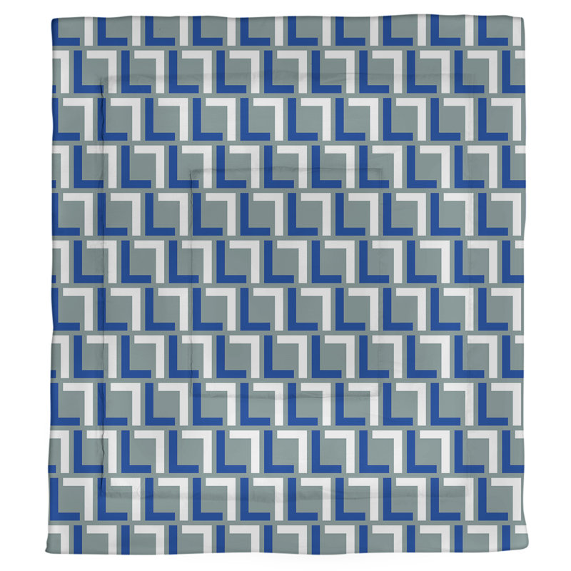 Édredon simple Football Luxury, Édredon très grand, Blanc / bleu foncé acier / rouge bataille