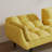 74 Inch Convertible Futon Sofa Bed - 2-Seat Modern Loveseat with Adjustable Backrest, Bright Upholstered Sleeper Sofa for Small Space Apartment, Yellow-97755382