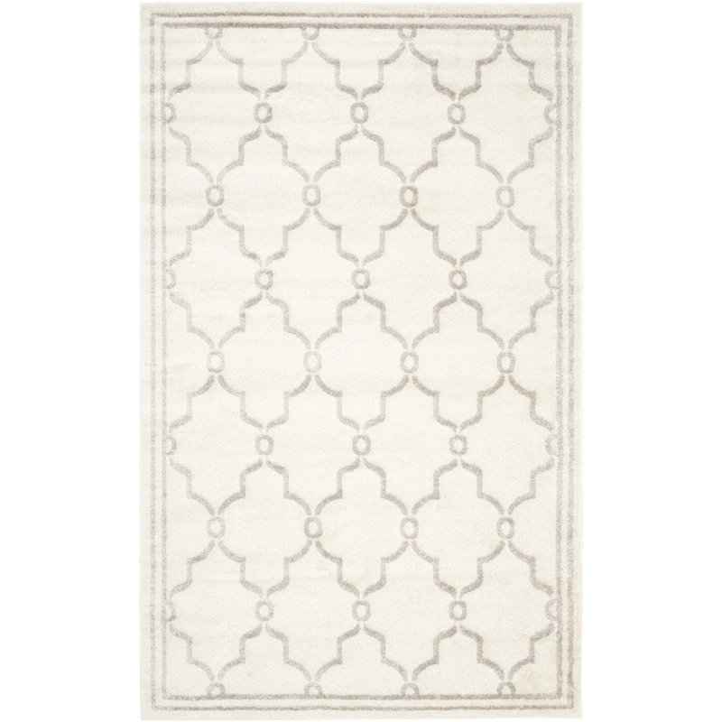 Kimbrough Ivory/Light Grey Rug, Rectangle 76 x 122 cm