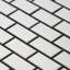 Tuile de mosaïque en céramique 1" x 2" en briques articulaire Rockwall