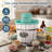 Nostalgia 4-quart Parlor Wood Bucket Electric Ice Cream Maker - White & Aqua