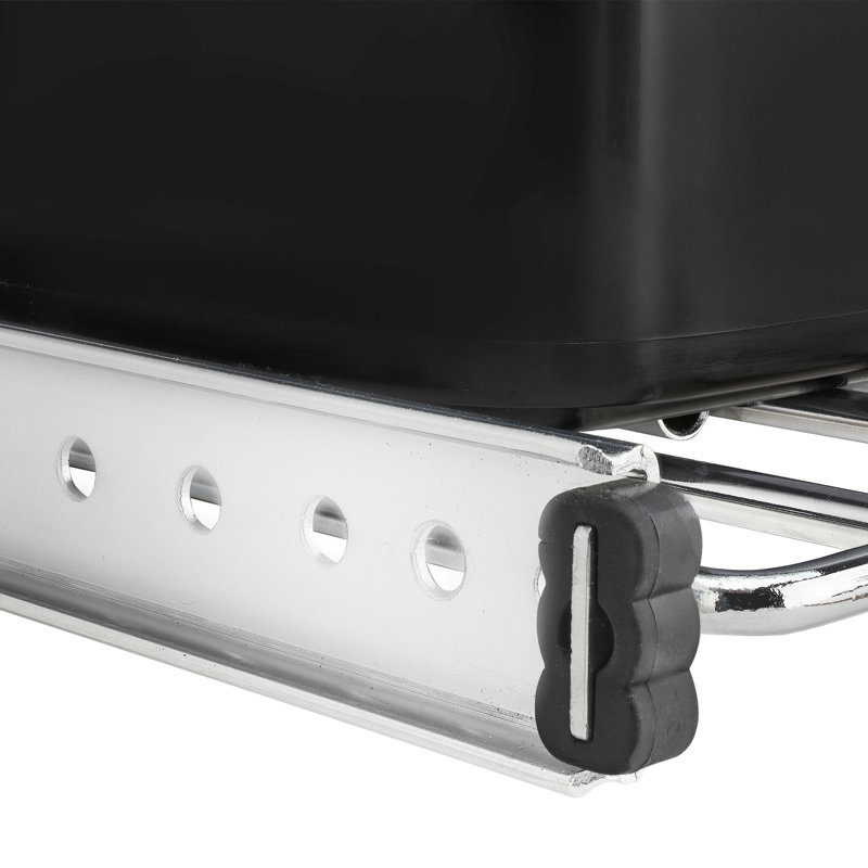Rev-A-Shelf Double Pullout Trash Cans 27 qt. for Kitchen , Black, 27 quart