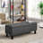 Canealus Linen Upholstered Storage Bench-357542860