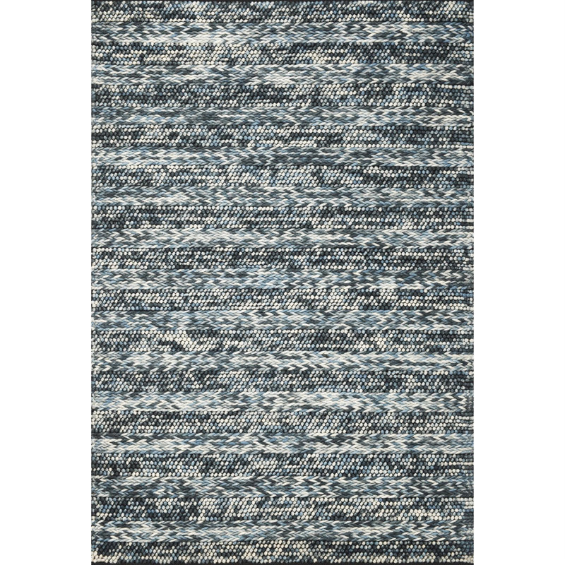 Mott Street Wool Indoor Rug, Rectangle 3'3" x 5'3", Blue