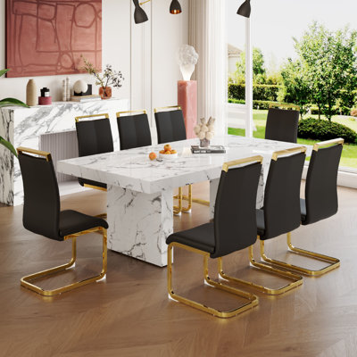 Marble Dining Table Set