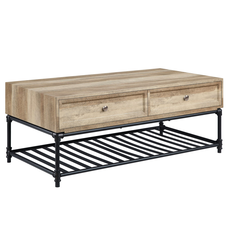 110 Lb Package Weight Functional Coffee Table Mesmerizing With Oak & Sandy Gray