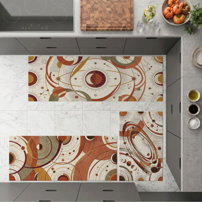 Geometric Art Non-Slip Washable Kitchen Mats