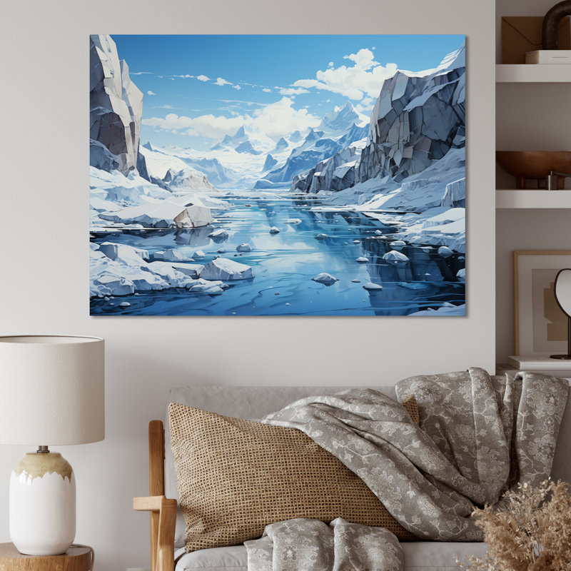 «Barram Antartica Chilling Abstraction An I», reproduction d'art sur toile, H 30 po x l 40 po x P 1,5 po, Toile tendue