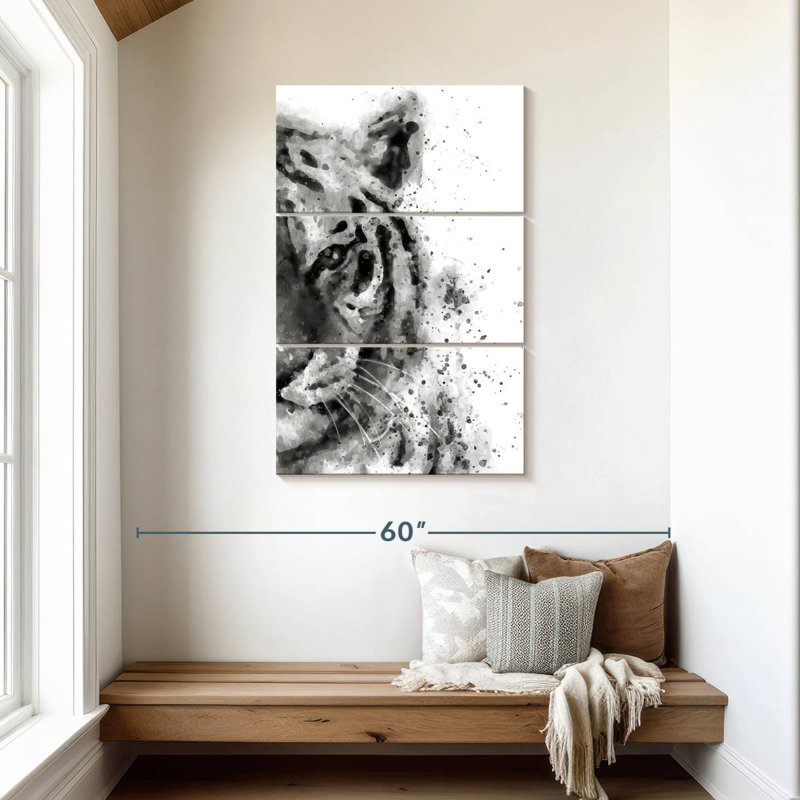 Brampt Tiger At Attention, 45" H x 28" W