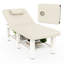 Lit de massage professionnel de 75 po avec dossier réglable, table de thérapie physique, lit de massage Spa Lash, table de massage pliante avec 6 pieds en métal et tablette de rangement - beige-116925533