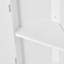 Armoire de rangement de coin haute pour salle de bain avec deux portes et tablettes réglables, tablette ouverte