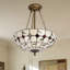 Lustre 3 lumières style urne / bol à intensité variable avec sources lumineuses