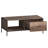 Esteban 1 Drawer Coffee Table With Open Shelf. Industrial Style. Black Metal Frame.