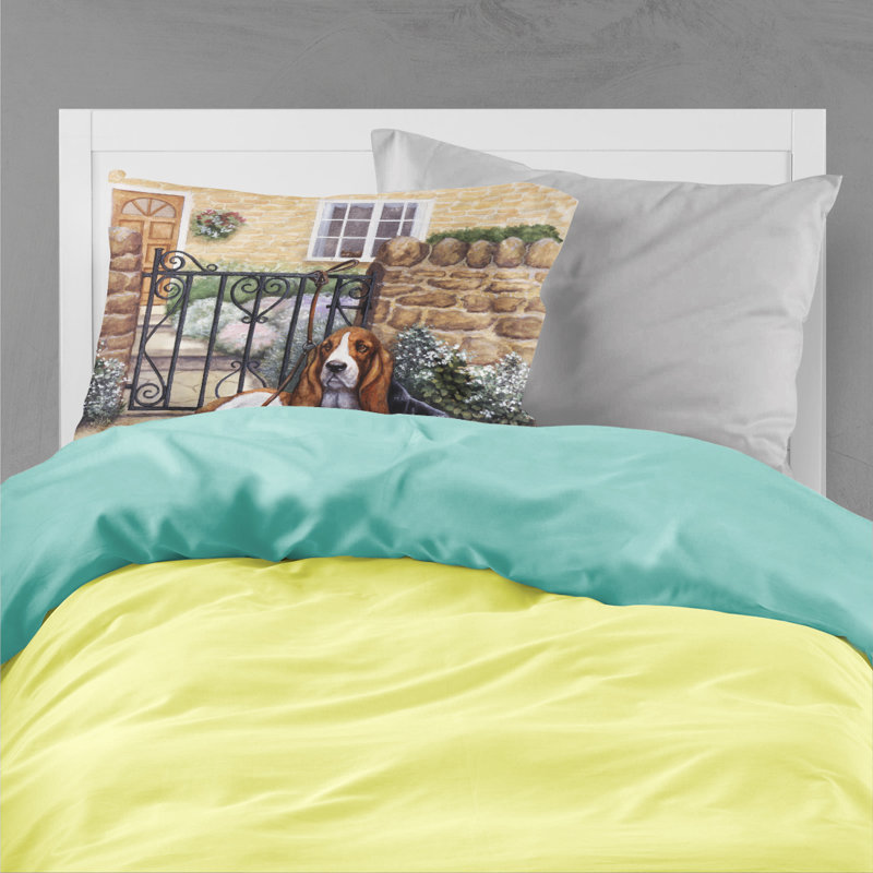 Basset Hound Microfiber Pillowcase