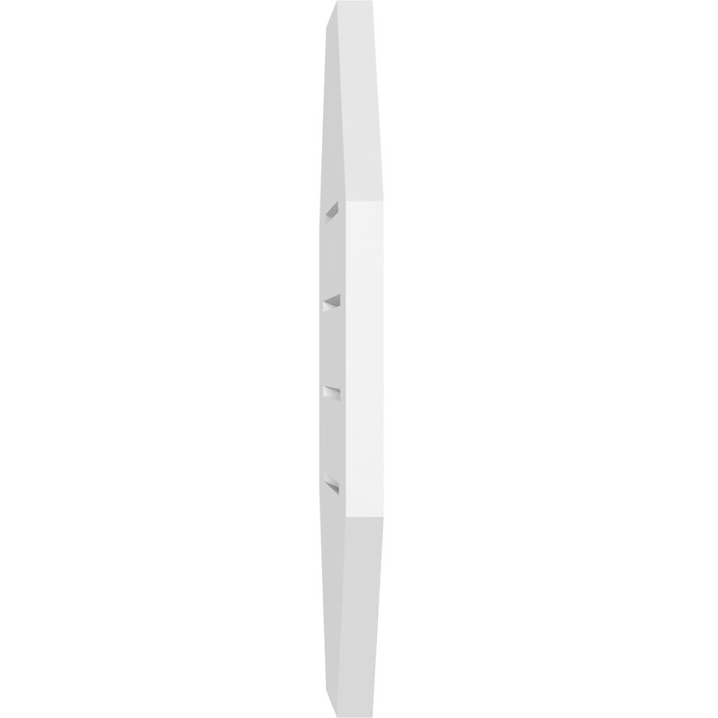 Fixation de surface octogonale: évent fonctionnel, cadre standard en PVC, H 26 po x l 26 po