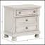 Table de chevet deux tiroirs gris antique
