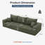 Canapé modulaire sans assemblage de 113 po Boneless-1797599676