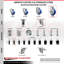 Ensemble de roulettes extensibles 5 pouces en acier inoxydable 316SS 7/8 pouces