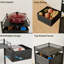 Chariot de cuisine Articles de rangement de cuisine et accessoires de cuisine pour étagère de cuisine Carré de rangement pour fruits et légumes Oignon Chariot de cuisine avec roulettes (noir, couche 5)