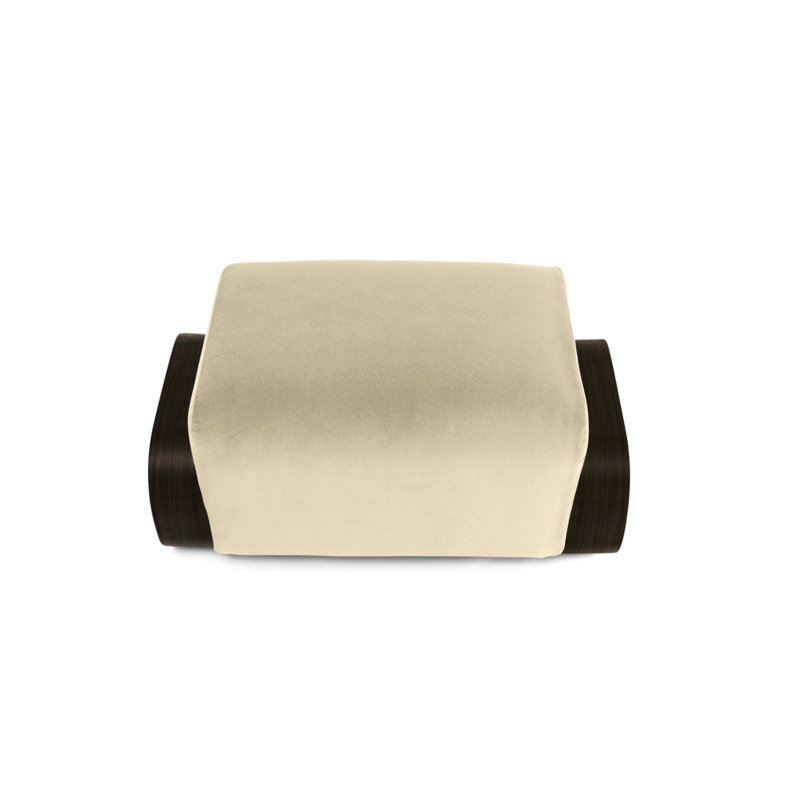 Cayenne Ottoman, Shell Velvet