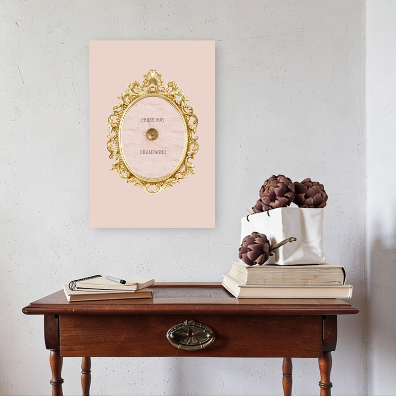 Press For Champagne Classic Elegant Romantic Wall Art Print, 60.96cm H x 40.64cm W