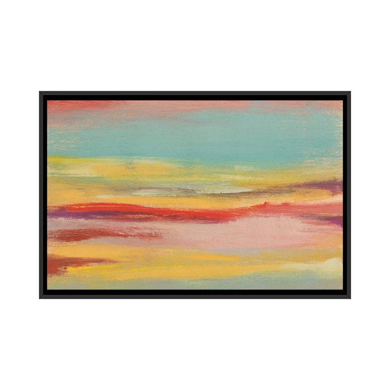 « crépuscule study v », impression sur toile, H 18 po x l 26 po x P 1,5 po, Toile avec cadre noir, Pas de tapis