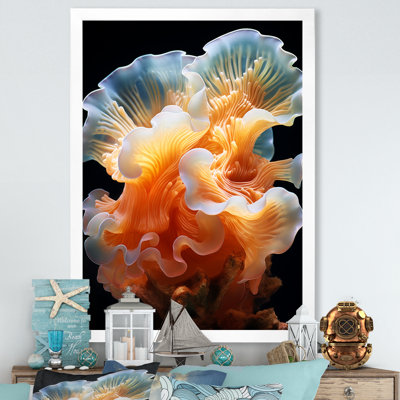 Anémone colorée, récif II - plage et océan, impressions sur toile