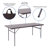 Noah 6' Rectangular Plastic Folding Event Table with Carrying Handle-26400194