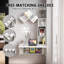 Bureau flottant, bureau mural blanc