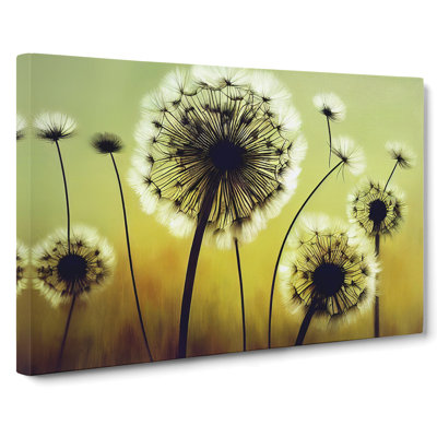 Terrific Dandelion Flowers - Wrapped Canvas Print