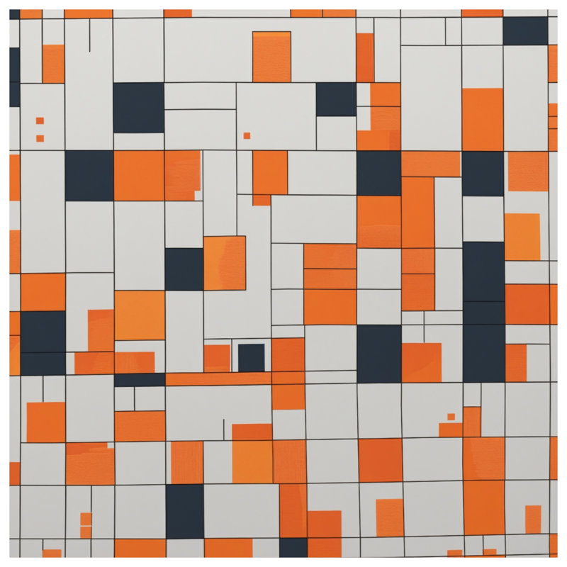 Couvertures orange, blanches, noires, 50in W x 60in H