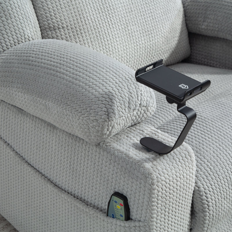 39.3'' Wide Oversized Power Swivel Recliner Chair with Heat and Massage, 26-inch Wide Seat, USB & Type-C Ports, Gray