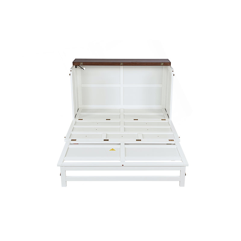 Armoire lit escamotable avec tiroir de rangement et station de charge Murphy, Lit double