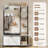 Industrial Freestanding All-In-One Hall Tree Coat Rack, Entryway Mudroom Storage, Rustic White Black-Toned Engineered Wood, 39.37L x 15.75W x 69.69H Inches-129391512