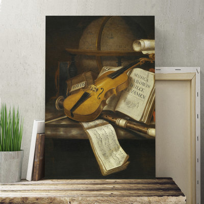 Violin by Edward Collier - Wrapped Canvas