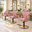 Fauteuil de barbier inclinable de luxe, fauteuil de salon hydraulique réglable en hauteur, fauteuil de coiffeur pour salon de coiffure - Rose-1170792337