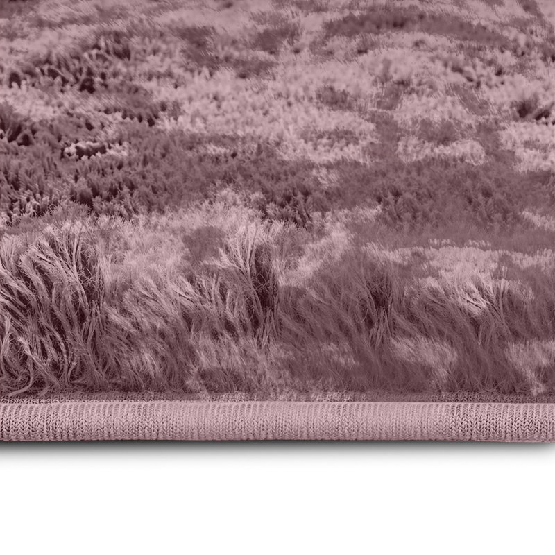 Soft Fluffy Living Room Large Area Rug, Rectangle 50 x 80 cm, Tye Dye Pink/Lilac