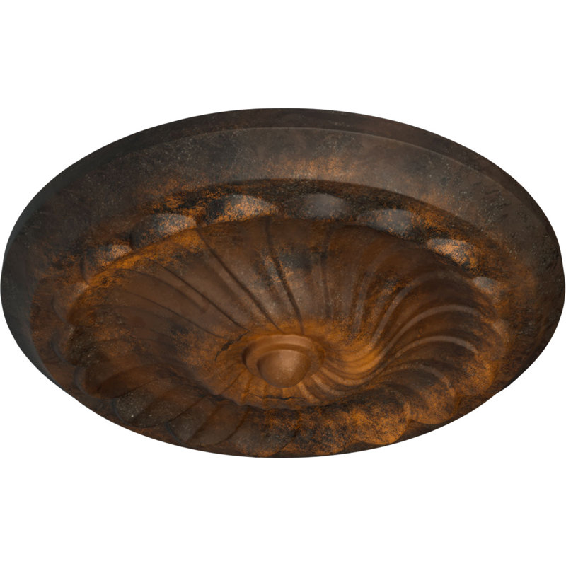 Médaillon de plafond en spirale Endurathane, rouille