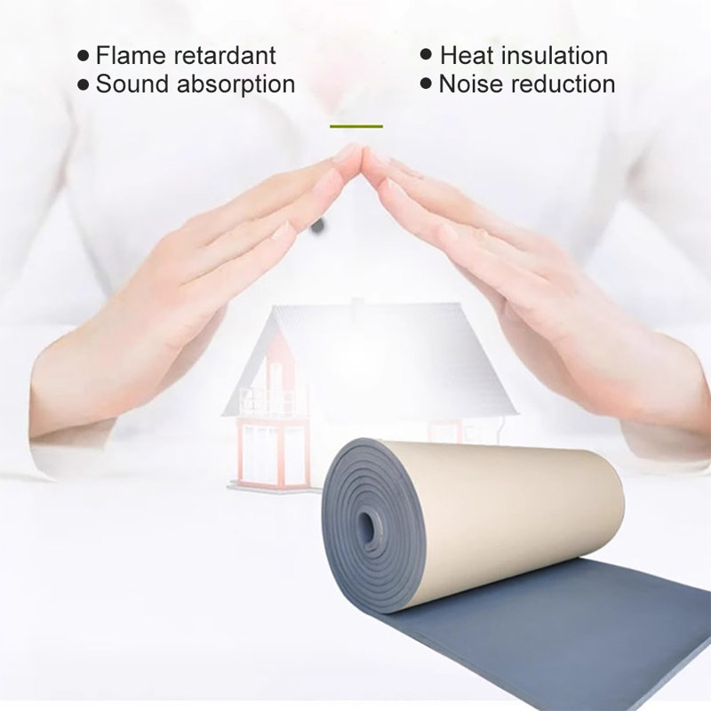 Caoutchouc, caoutchouc, plastique, isolant, coton sans panneaux d'aluminium auto-adhésifs, H 39,4 po x l 23,64 po