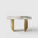 Dashona White Rectangular Sintered Stone Dining Table with Double Pedestals