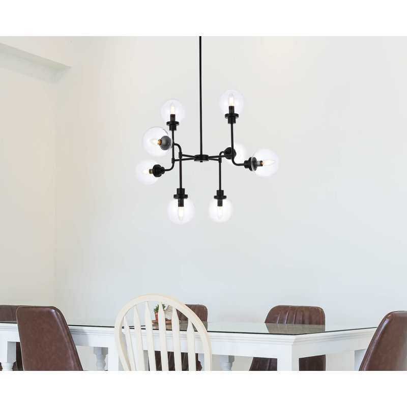 Orla 8 - Light Pendant, Clear, Black