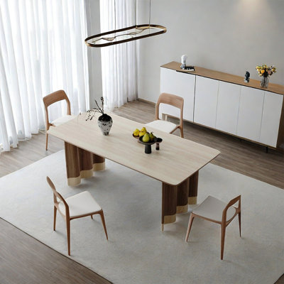 Sintered stone rectangular dining table sets