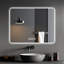 Miroir de salle de bain intelligent 36 po x 28 po à DEL avec antibuée et gradation tactile - Miroir de meuble-lavabo de luxe certifié UL 
