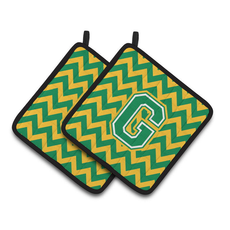 Poignée à chevrons, G, Vert/doré